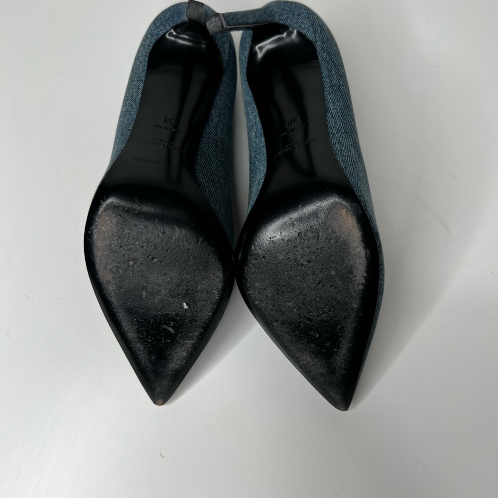 Saint Laurent Denim Pumps - Picture 5 of 6